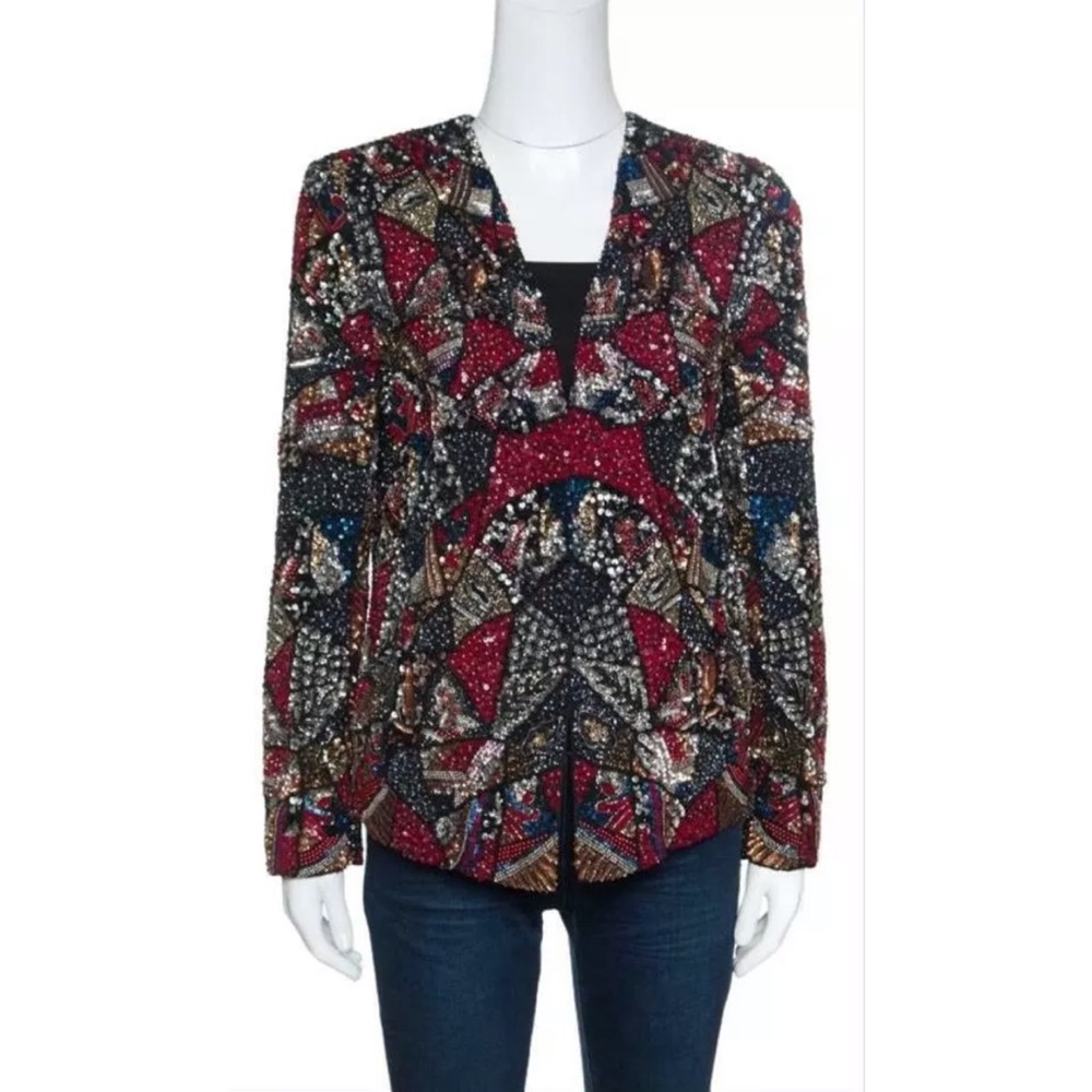Alice + Olivia Embellished Geometric Blazer Jacket